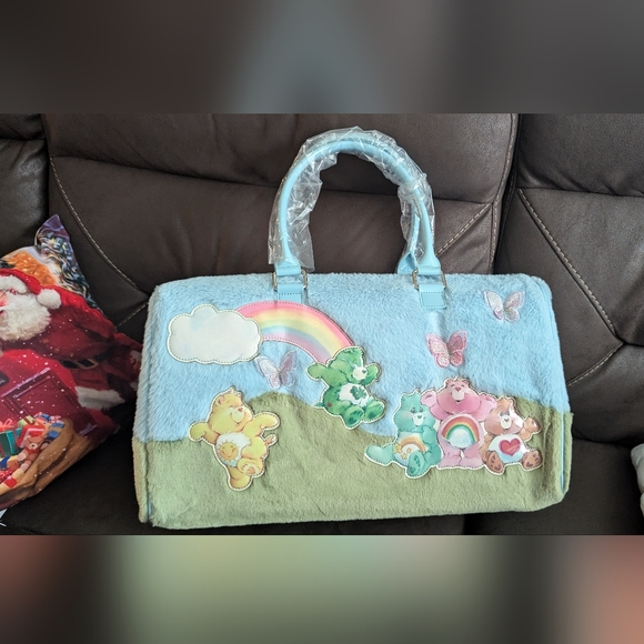 Dolls Kill x Care Bears Fuzzy Weekender Duffel Bag - Picture 3 of 12